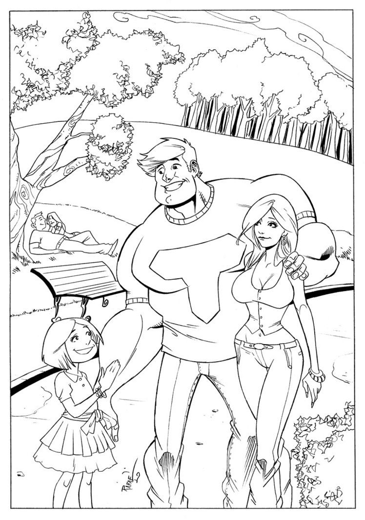 748x1067 The Thundermans Coloring Pages Free Coloring For Kids
