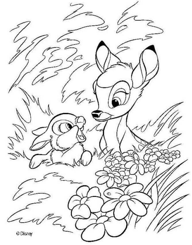 668x850 Bambi Coloring Pages