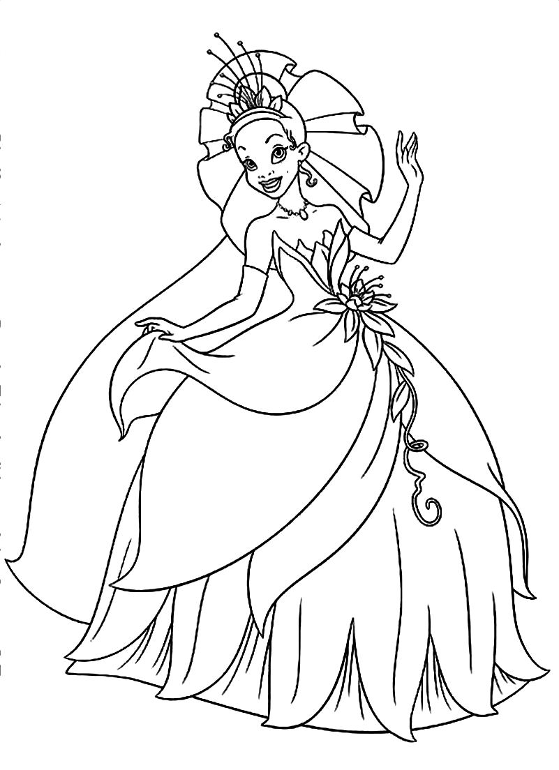 801x1104 Princess Tiana Coloring Pages
