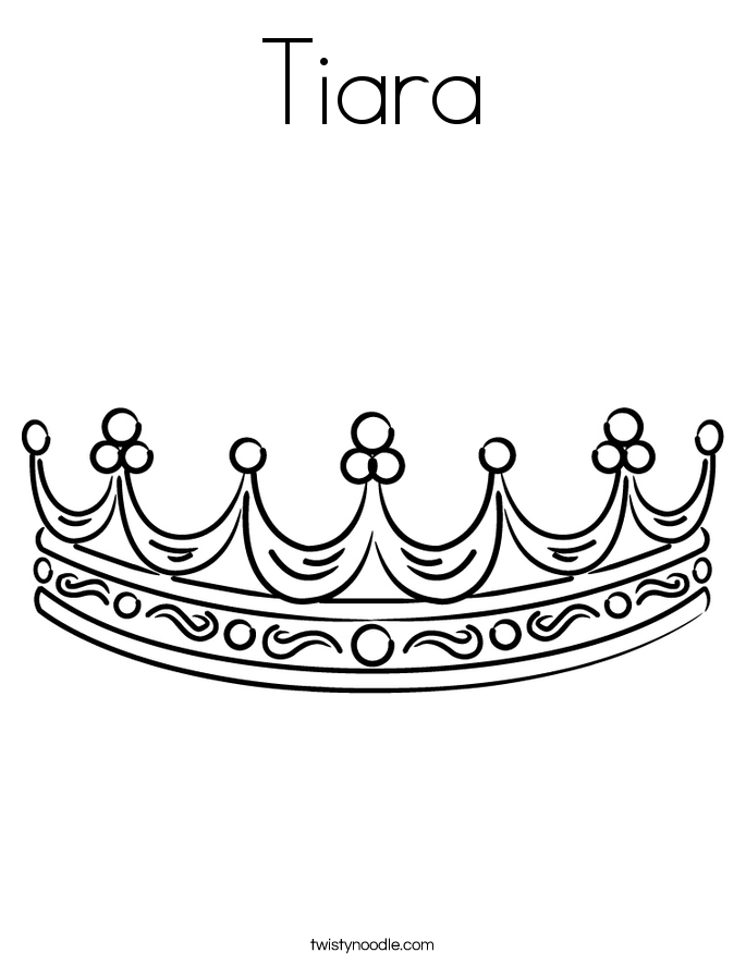 685x886 Tiara Coloring Page
