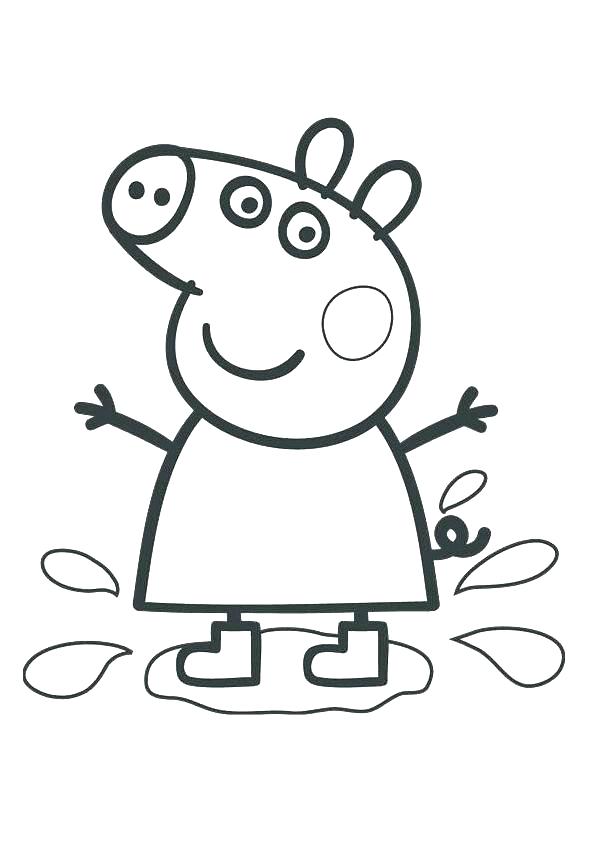 595x842 Coloring Page Pig Pig With Bow Tie Coloring Page Coloring Page