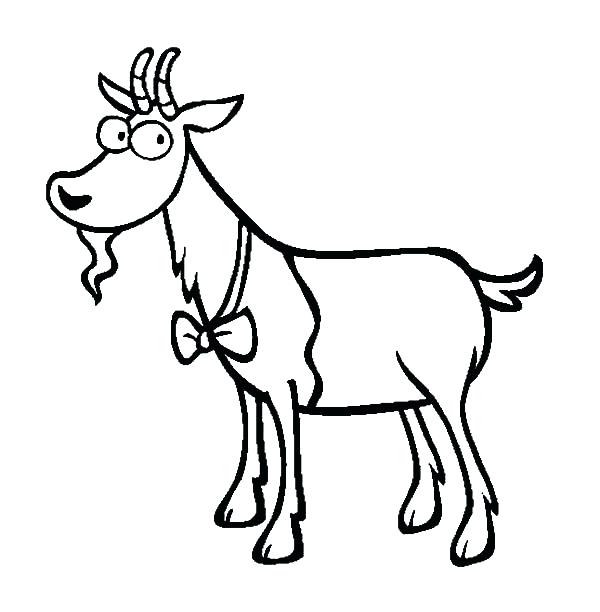 600x612 Good Tie Coloring Page For Goat Wearing Bow Tie Coloring Pages
