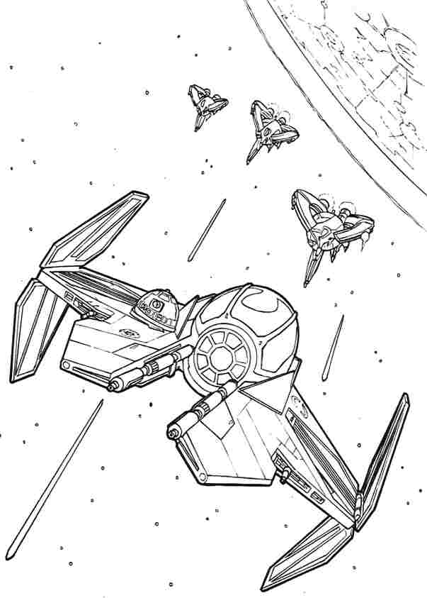 Tie Fighter Coloring Page at GetDrawings.com | Free for personal use