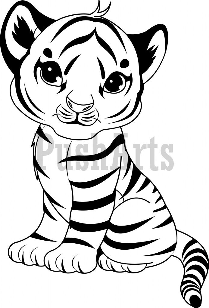 694x1024 Coloring Pages Of Cute Baby Tigers