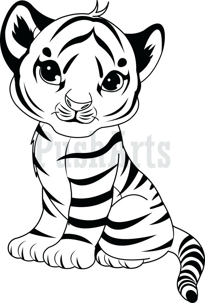 694x1024 Cute Tiger Coloring Pages Coloring Pages Of Cute Ba Tigers Tigers