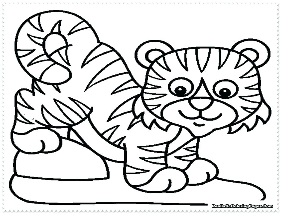 940x714 Free Tiger Coloring Pages Free Tiger Coloring Pages To Print White