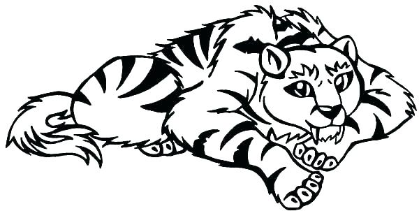 600x302 Coloring Pages Tiger A Realistic Drawing Of Tiger Coloring Page