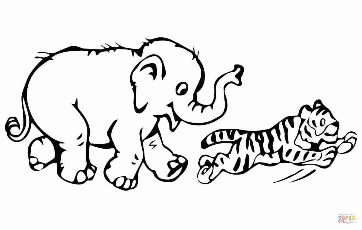 1200x763 Coloring Pages Of Tiger Cubs Cub Plays With Ba