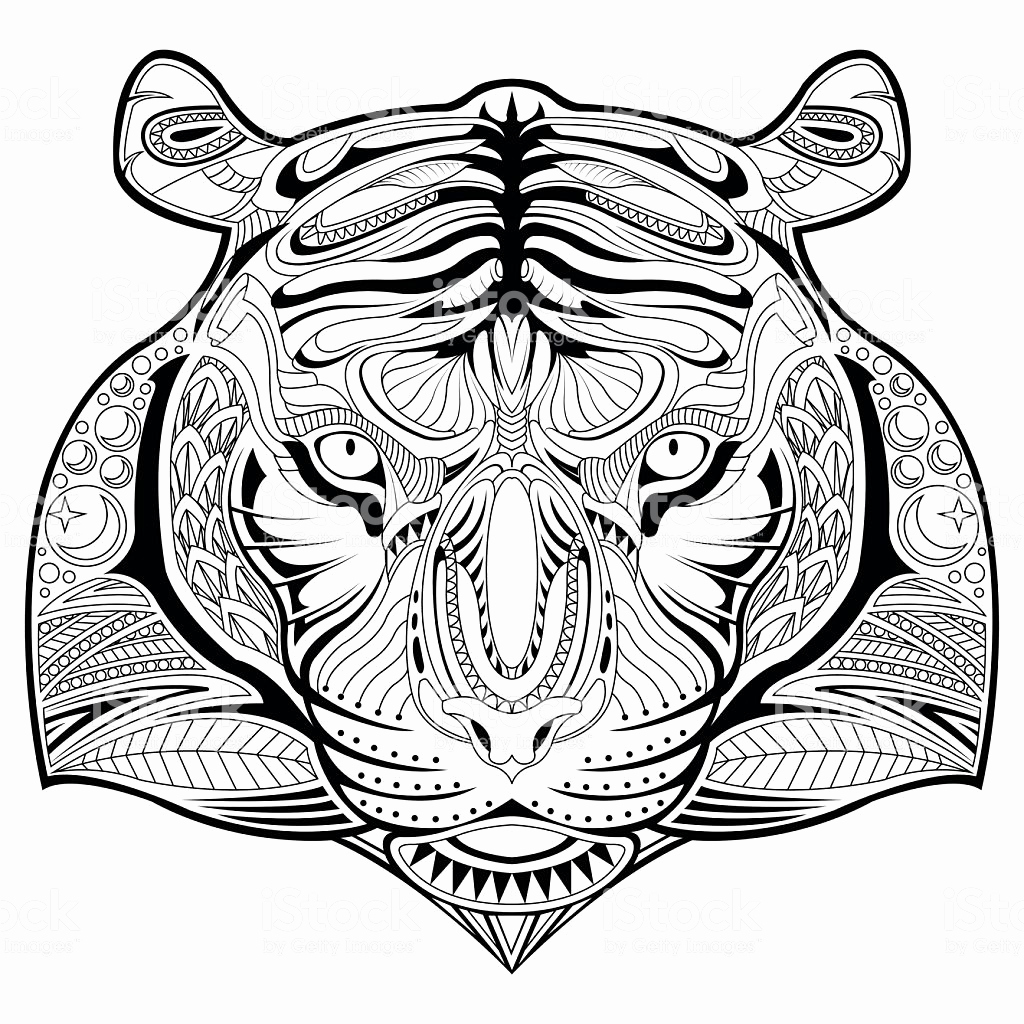 1024x1024 Tiger Face Coloring Page Funny Coloring Circus Tiger Coloring
