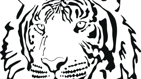 585x329 Tiger Face Coloring Page Coloring Book Tiger Face Page Books