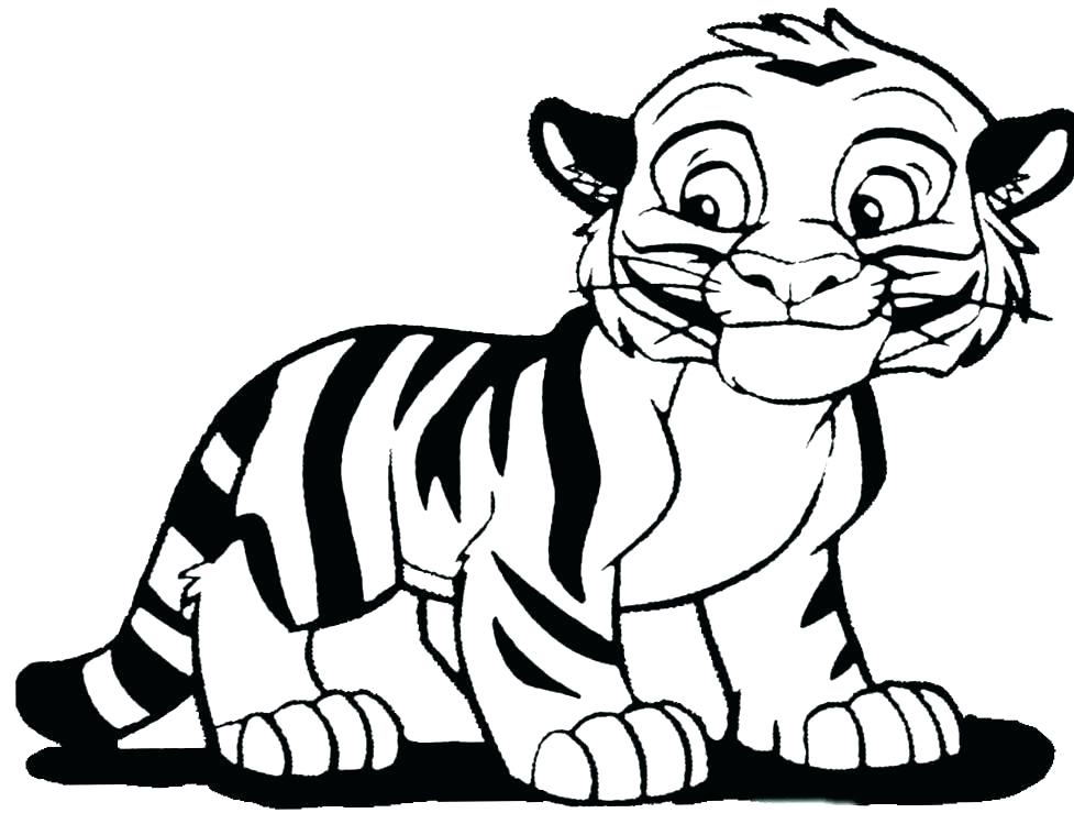 977x739 Tiger Face Coloring Sheet Printable Coloring Cute Tiger Coloring