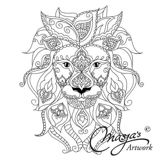 570x570 Coloring Lion, Tiger Lions