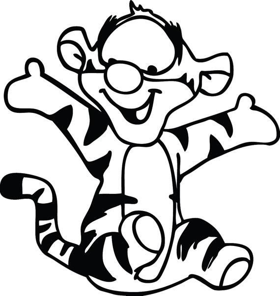 570x603 Tigger Coloring Pages