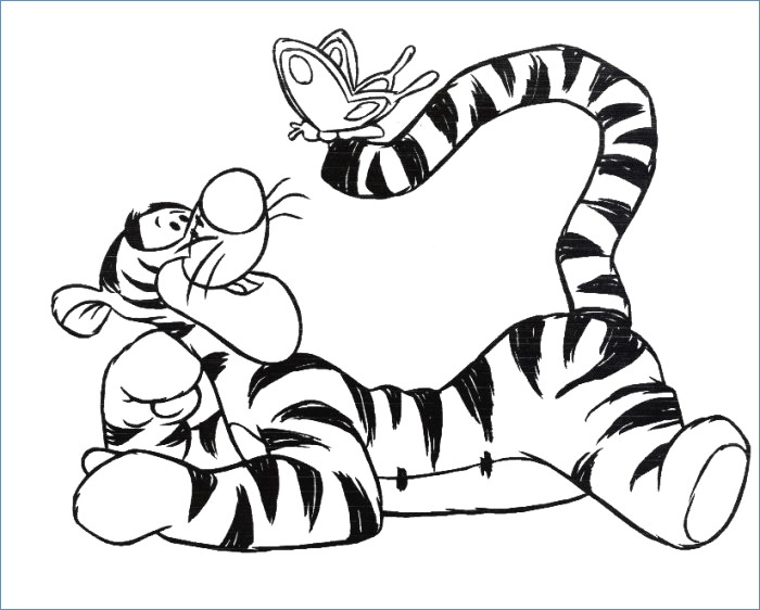 700x562 Winnie The Pooh And Tiger Christmas Coloring Page