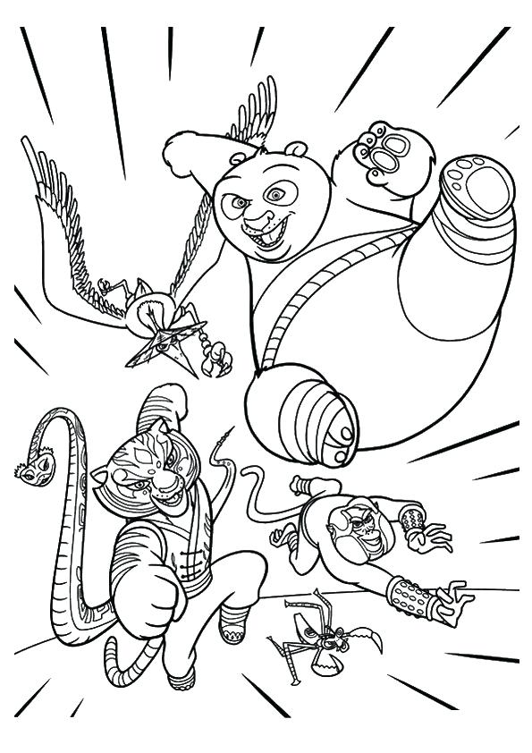 595x842 Panda Master Tigress Coloring Page Kung Fu Panda Coloring Page