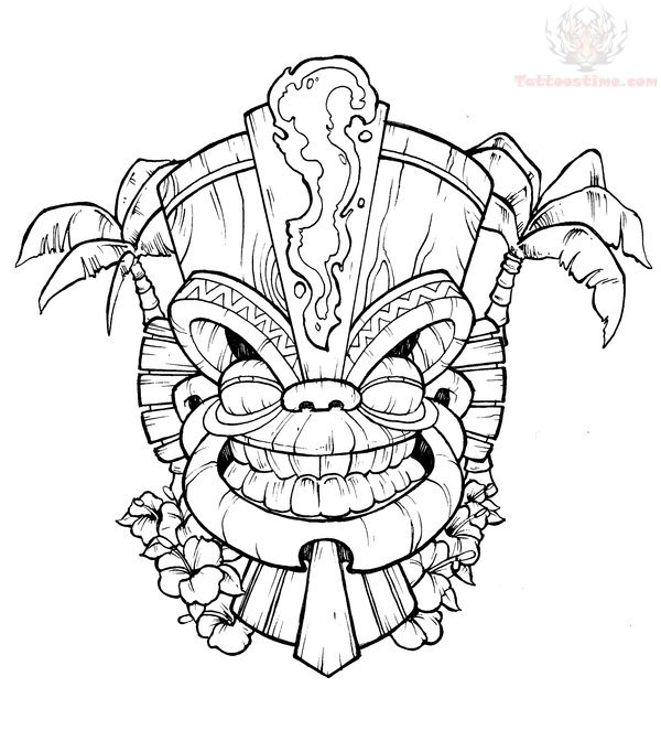 600x672 Tiki Coloring Pages Noticeable