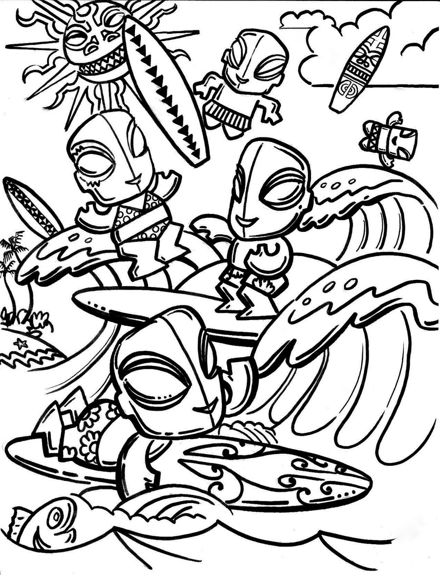 900x1175 Tiki Coloring Pages Gallery Coloring For Kids
