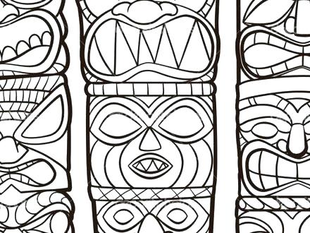 Tiki Coloring Pages at GetDrawings | Free download