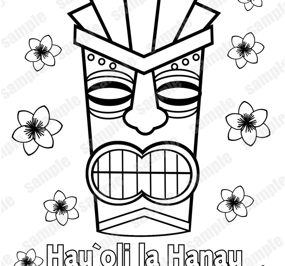 1159x1080 Tiki Coloring Pages Wallpapers Lobaedesign Luau General Pictures