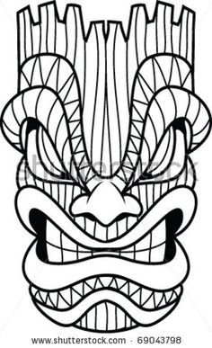 236x387 Image Result For Tiki Head Drawings Framework Tiki