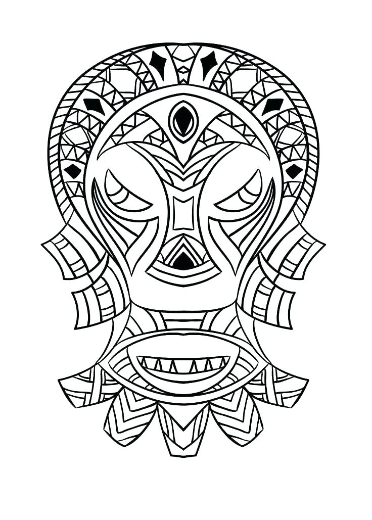 736x1029 Coloring Pages Tiki Coloring Pages Image Result For Drawing