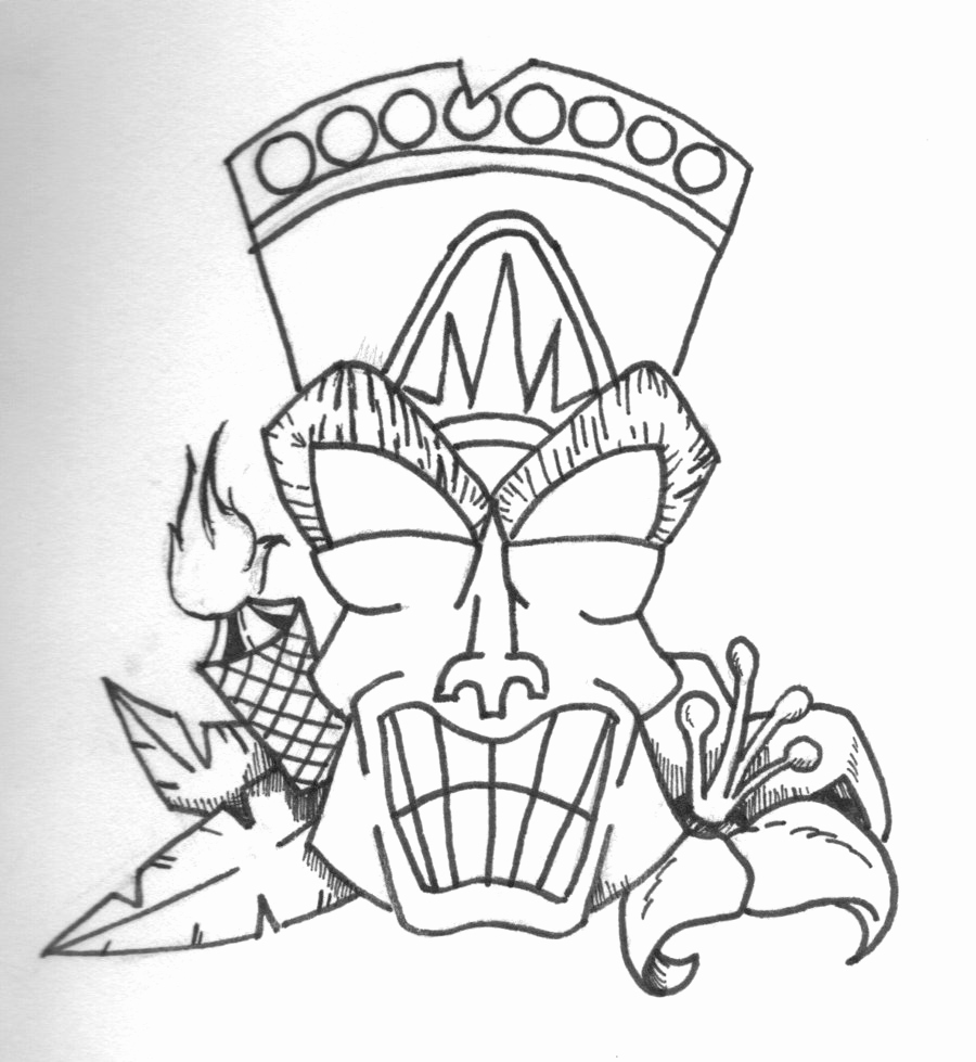 900x979 Tiki Coloring Pages Photos Tiki Mask Coloring Page