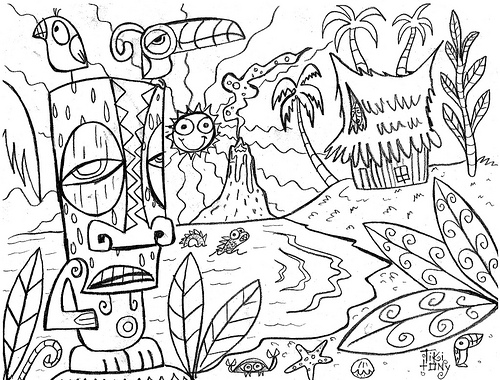 500x380 Luau Coloring Pages Luau Coloring Sheets Free