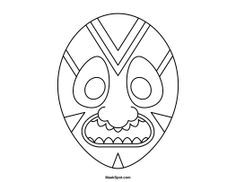236x182 Printable Tiki Mask Coloring Page Free Pdf Download