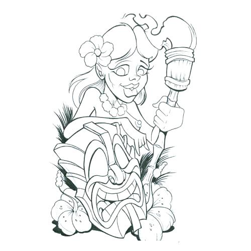 500x500 Tiki Coloring Pages Coloring Pages Google Search Hawaiian Tiki