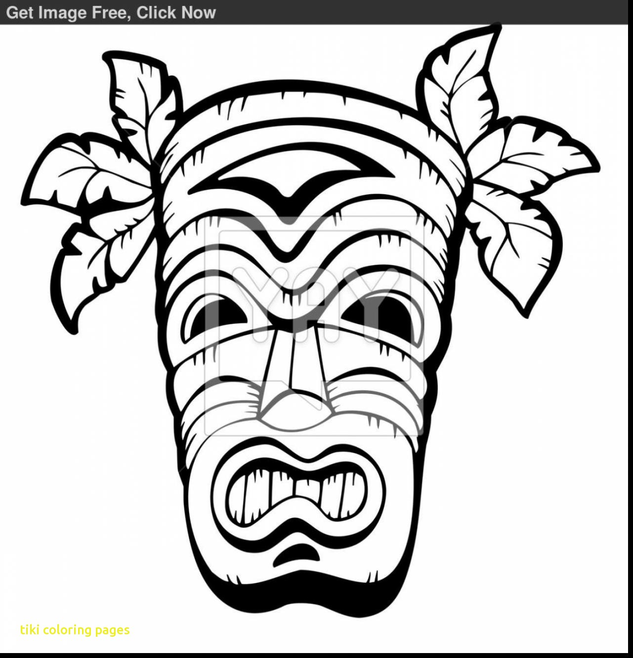 1281x1331 Tiki Coloring Pages With Beautiful Hawaiian Tiki Masks Coloring