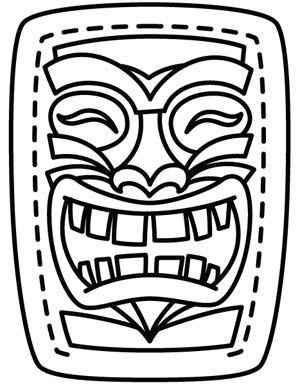 300x385 Tiki Mask Template Printable