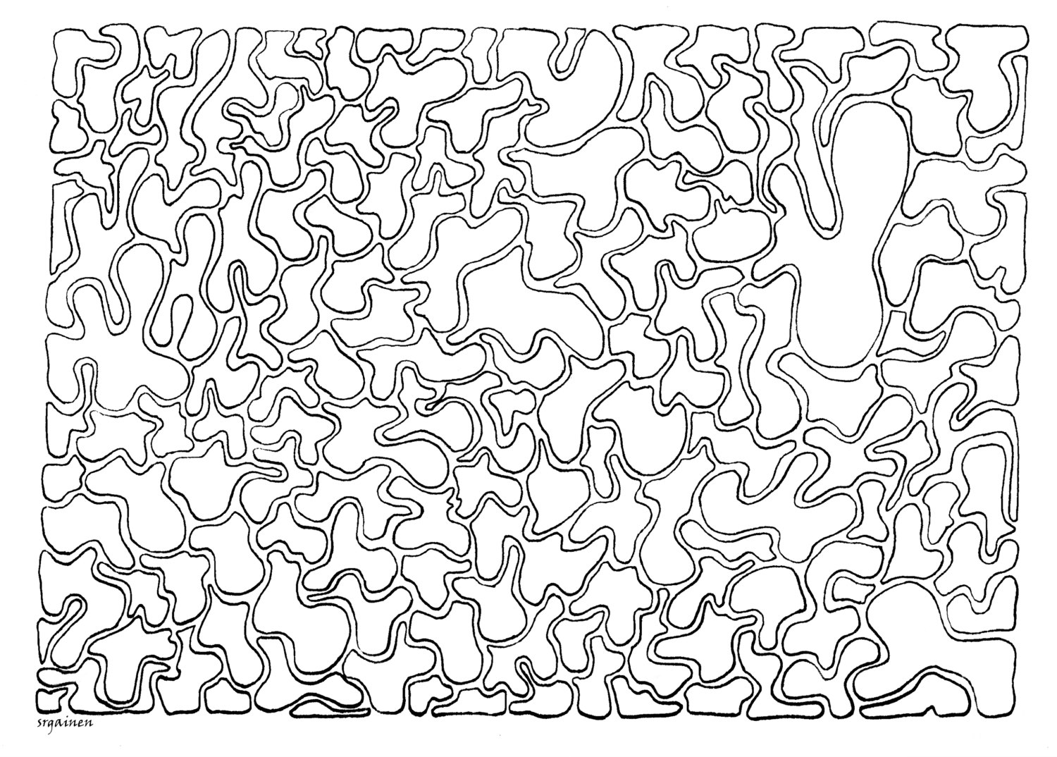 1500x1074 Fantasy Tile Coloring Page, Adult Coloring, Fantasy Tiles, Tiles