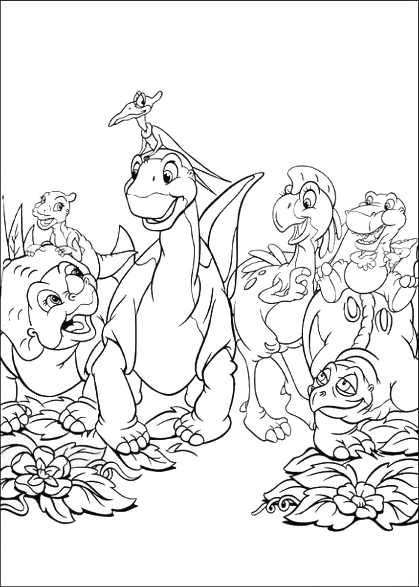 857x1200 The Land Before Time Coloring Pages