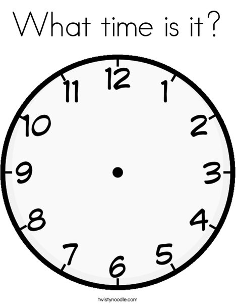 468x605 What Time Is It Coloring Page