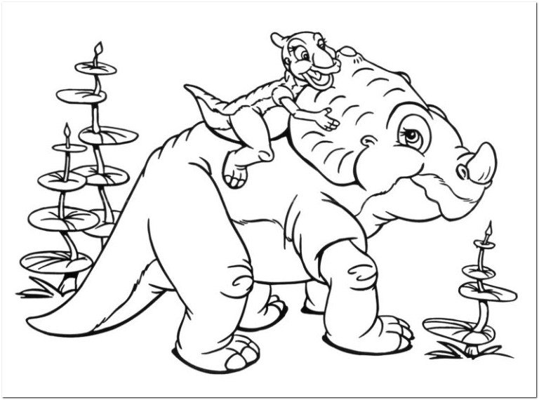 768x570 Land Before Time Coloring Pages Drawing Board Weekly