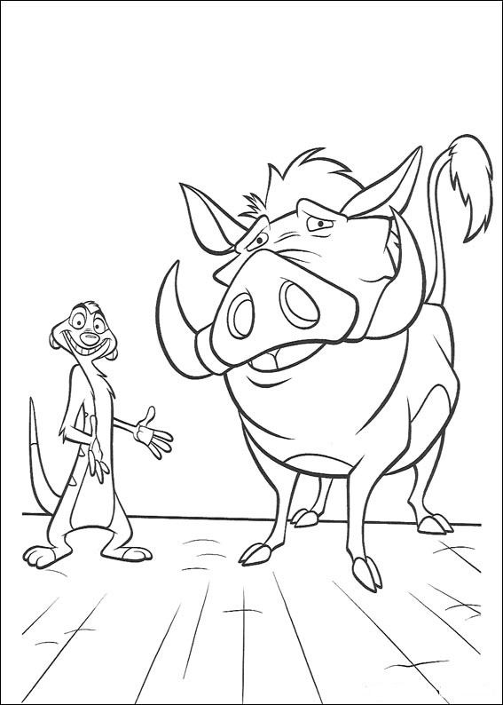 567x794 Lion King Drawings Timon And Pumba Coloring Pages Disney