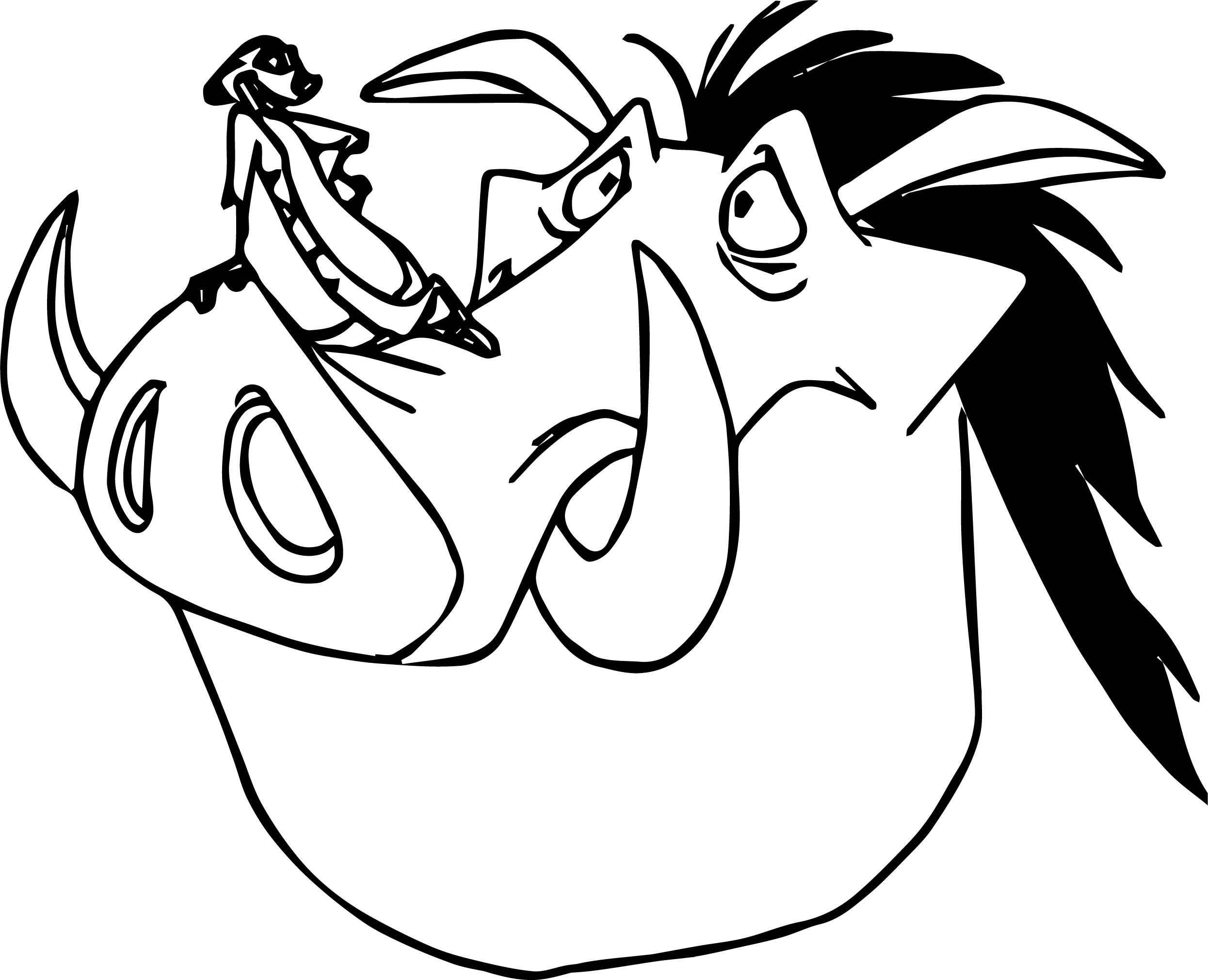 Timon And Pumbaa Drawing at GetDrawings | Free download