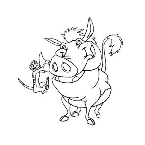 300x300 Timon And Pumbaa Coloring Pages
