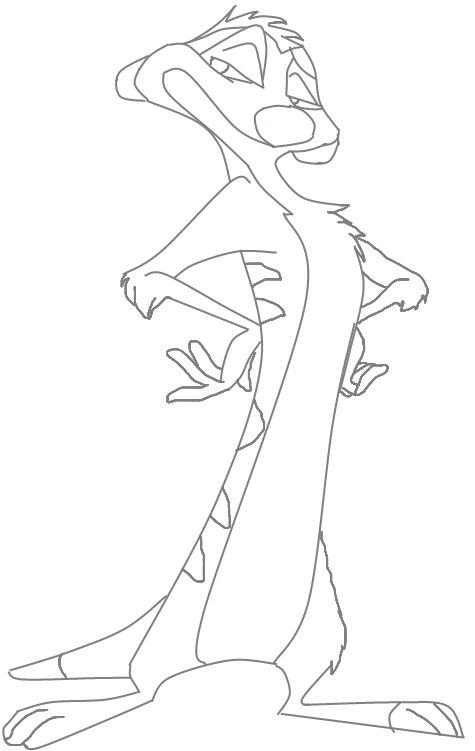 475x751 Timon Lion King Character Coloring Page