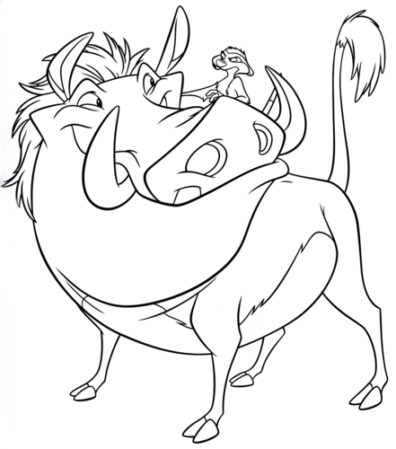 441x500 Walt Disney Characters Images Walt Disney Coloring Pages Pumbaa