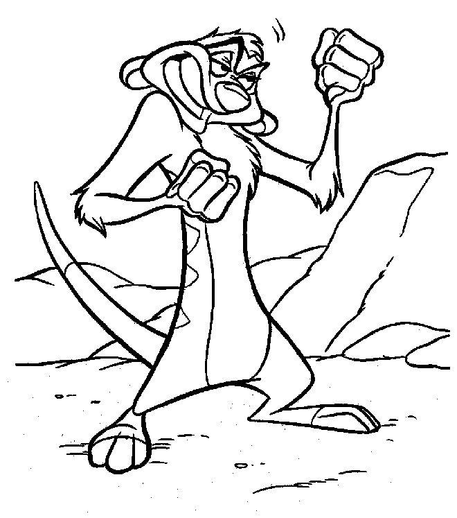 660x747 Lion King Timon Free Coloring Page Animals, Disney, Kids, Lion