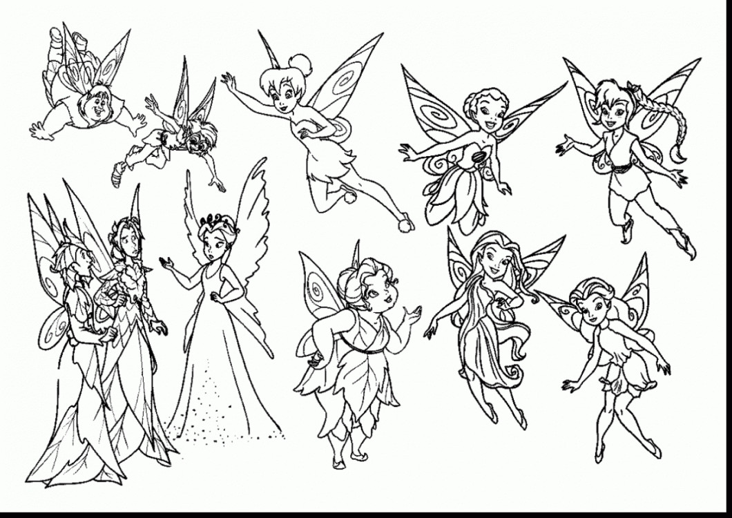 1060x750 Tinkerbell And Friends Pictures To Colour In Wallpapergenk