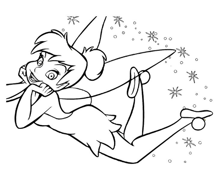 728x600 Tinkerbell Coloring Pages