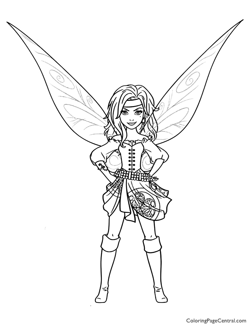 850x1100 Tinkerbell Zarina Coloring Page Coloring Page Central