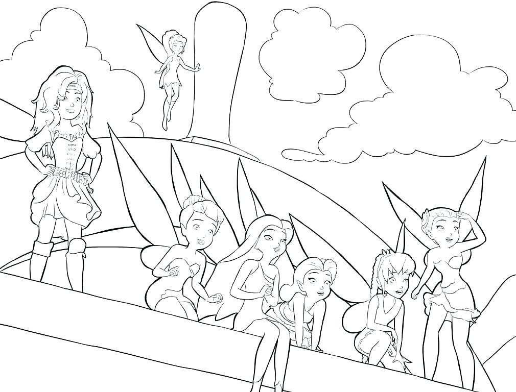 1010x768 Tinkerbell And Friends Coloring Pages Kids Coloring Printable