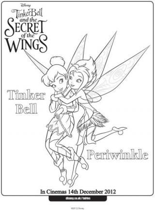 320x434 Tinkerbell And Periwinkle Colouring Page Birthday Fun