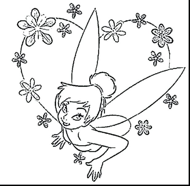 618x605 Tinkerbell Christmas Coloring Pages