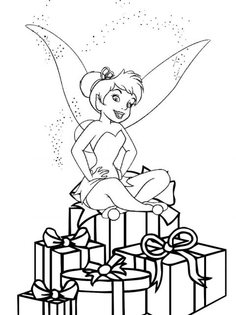 480x640 Tinkerbell Christmas Coloring Pages Timykids