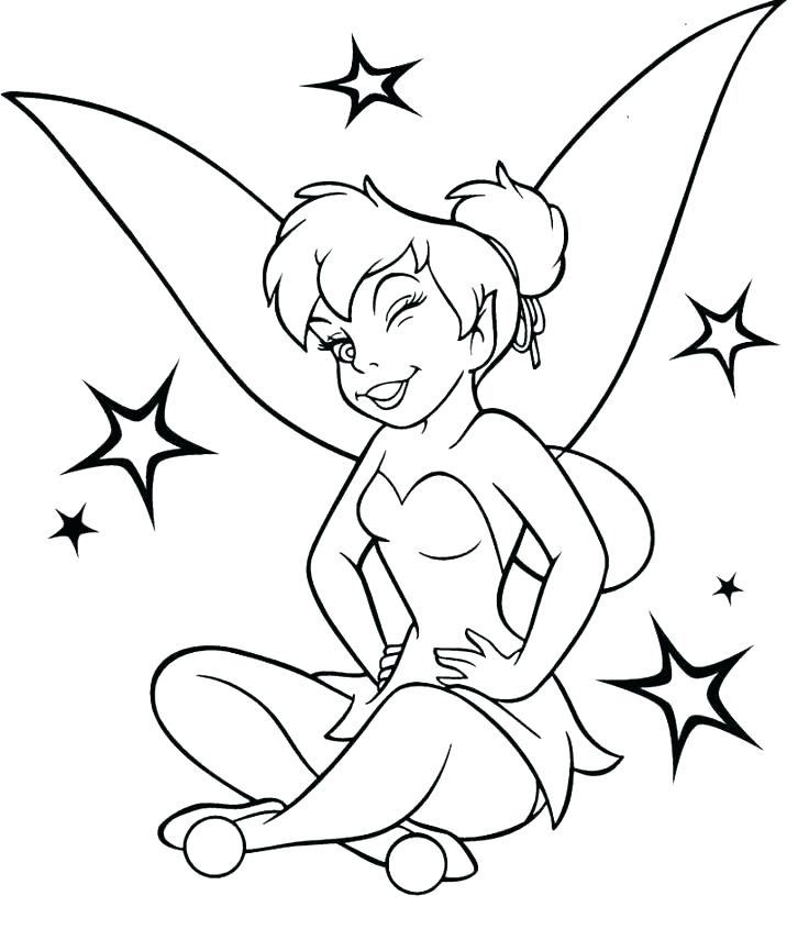 736x845 Printable Tinkerbell Coloring Pages