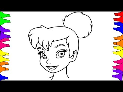 480x360 Easy Drawing Tutorials Tinkerbell Face Coloring Pages For Kids